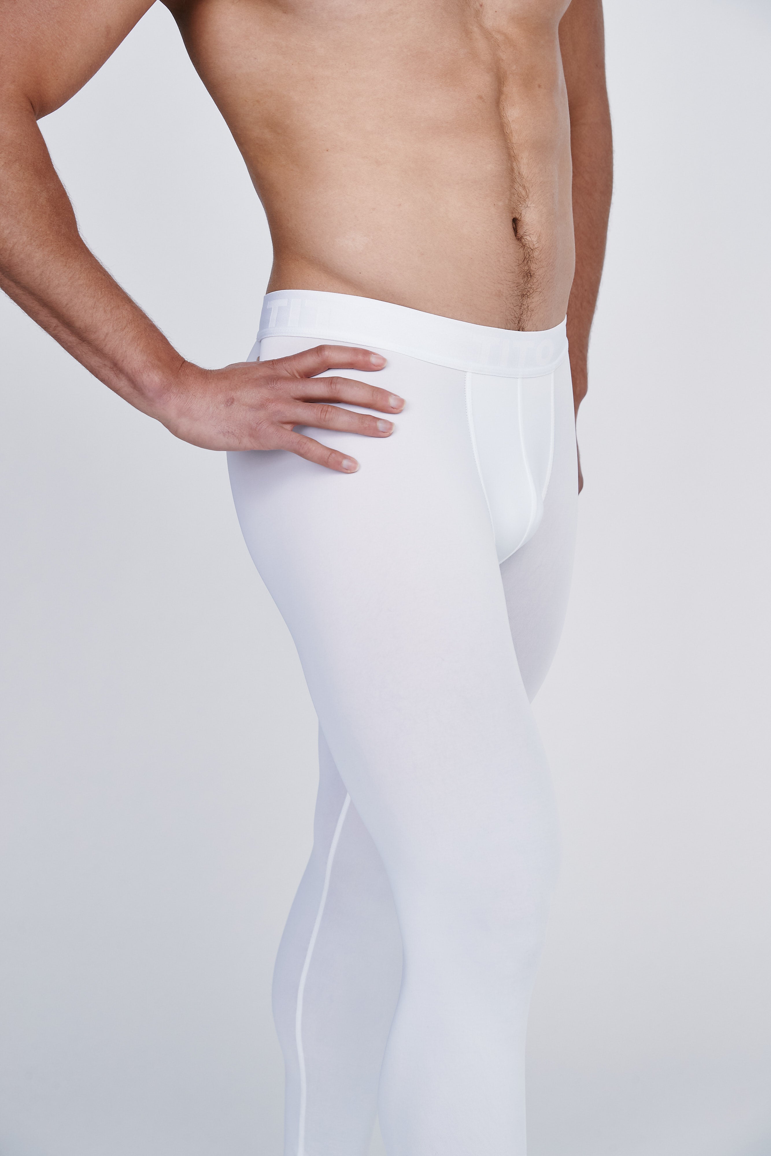 White 2024 athletic tights